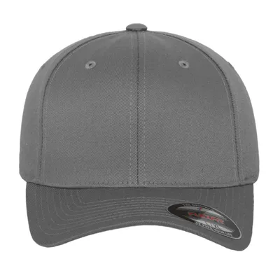 Produktbild von FLEXFIT 6277 | Wooly Combed Cap / Kappe / Mütze / Hut Stabile Front - Farbe: Grey - Größe: Youth