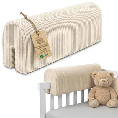 Produktbild von Bettkantenschutz 50 cm Kantenschutz Bettumrandung für Bettgitter Beige