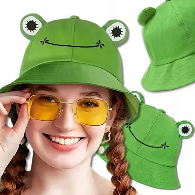 Immagine prodotto di EDIBAZZAR | Cappello a secchiello FISHING Frog Cappello estivo verde per le vostre vacanze estive