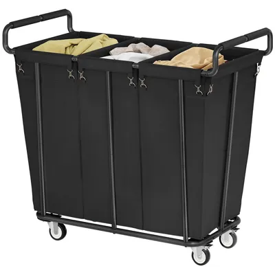 Image de Panier à linge de 360 litres sur roulettes, avec 3 compartiments