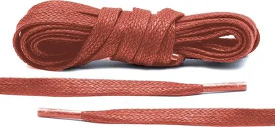 Imagen del producto de Cordones planos "Kicks" de cera, 140 cm de largo, color marrón moka, 8 mm de grosor