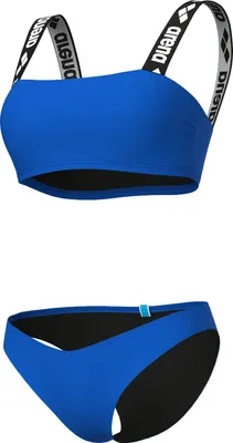 Produktbild von arena Elastic Solid Bikini Damen, Farbe:Blau, Größe:L