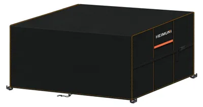 Productafbeelding van Tuintafelbeschermer, waterdicht, 130x80x80 cm, gemaakt van 420D Oxford-stof, beschermhoes, geschikt voor wintergebruik