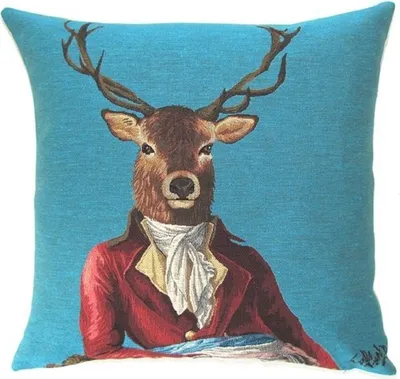 Produktbild von Gobelin Kissen Fabfunky Hirsch