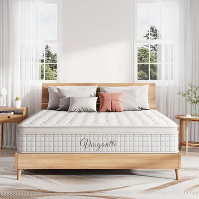 Produktbild von Vesgantti Matratze 30cm höhe, 120x200cm, 7-Zonen Taschenfederkernmatratze, Mittelfest Kaltschaum Orthopädische Federkernmatratze Weiß H3/4