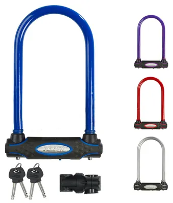 Produktbild von MASTER LOCK Bügelschloss [Schlüsselschloss] [mit Halterung] [es Fahrrad Schloss - Secure-Gold-Zertifikat][Blau] [Silber, Rot, Blau oder Lila] 8195EURDPROCOL - Ideal für Fahrräder