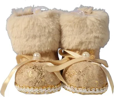 Image de Décoration de Noël velours pendentif Chausson 11 cm