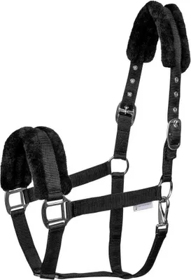 Image de Waldhausen - Licol First, en peau, noir, pour mini-Shetland