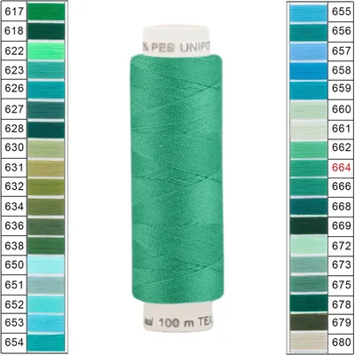 100m / 1 Spule Unipoly 120 TEX14x2 Polyester grün