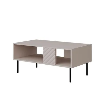 Produktbild von MIRJAN24 Couchtisch Lucca 100, Kaffeetisch , Füße aus Stahl,  Wohnzimmer Kollekton (Farbe: Cashmere)