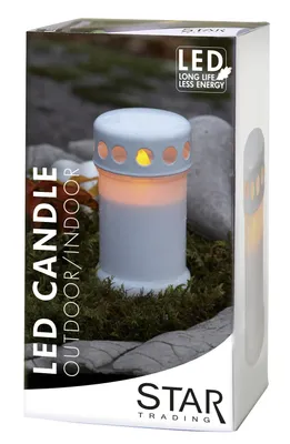 Produktbild von Best Season LED-Windlicht ,flackernd, Farbe : weiss ca. 14 x 8 cm,lange Lebensdauer, Batterie, 067-30