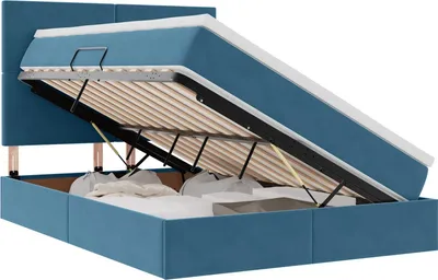 Zdjęcie produktu dla Łóżko z miejscem na przechowywanie i materacem 140 x 200 cm
