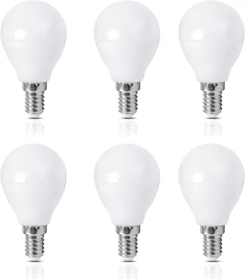 Produktbild von Bratek Kleine Golfball-Glühbirnen, 7 W, warmes, kaltes, natürliches Licht, E14 (6 Stück, natürliches Licht)