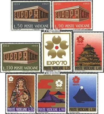 Produktbild von Briefmarken Vatikanstadt 1969 Mi 547-549, 556-560 (kompl.Ausg.) gestempelt Sondermarken