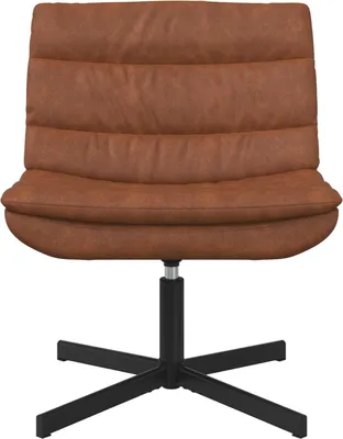 Immagine prodotto di vidaXL Sedia girevole marrone 63 x 75 x 76 cmPoliuretanoantico