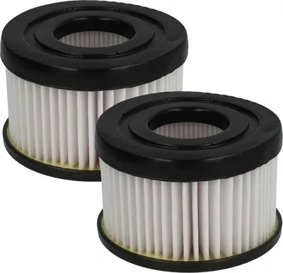 Produktbild von vhbw 2x Faltenfilter Ersatz für Rowenta ZR009004, 3221614007446 für Staubsauger - Patronenfilter Schwarz Weiß Abwaschbar