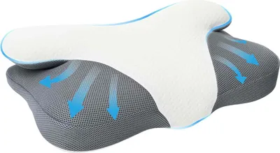 Produktbild von vidaXL Nackenkissen Weiß Viscoschaum 57 x 36 x 13 cm