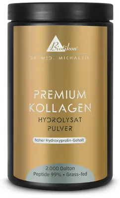 Produktbild von Premium Kollagen Hydrolysat Pulver nach Dr. med. Michalzik - ohne Zusatzstoffe - von BIOTIKON®