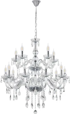 Immagine prodotto di Lampadario Cristallo cromato 15xE14x40W in vetro, dimensioni: 125x78x78 cm, IP20, Candellux