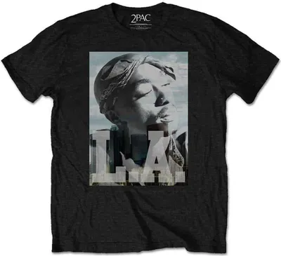 Produktbild von Tupac Kindershirt 7-8 Jahre Schwarz Uni LA Skyline