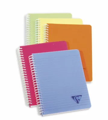 Zdjęcie produktu dla Zeszyt spiralny Clairefontaine Linicolor A5, 90 kartek, 90 g/m², w kratkę, biały
