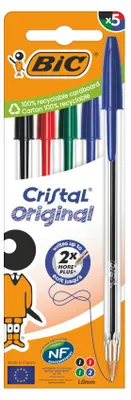 Immagine prodotto di BIC 516346 penna a sfera Nero, Blu, Verde, Rosso Medio 5 pz