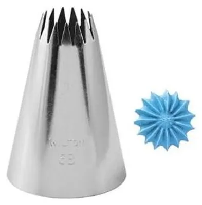 Produktbild von Große Zuckerdekoriertülle 6B von WILTON. Große Sternförmige Tülle