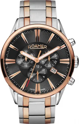 Image de Montre pour homme ROAMER 508837 49 85 50 en or rose Montre de sport