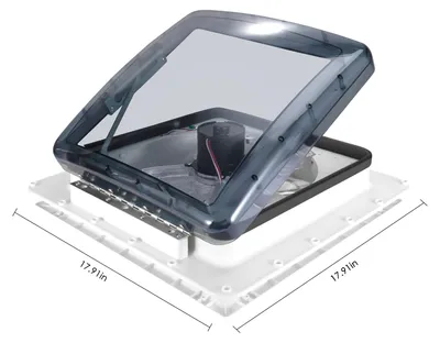 Image de Ventilateur de toit électrique pour caravane - Ventilateur de toit pour camping-car - Ventilateur pour camping - Ventilateur de toit avec télécommande