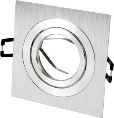 Image de LED-line AKROS SLIM Spot encastré max. 35W Spot orientable IP20 Downlight carré argent brossé