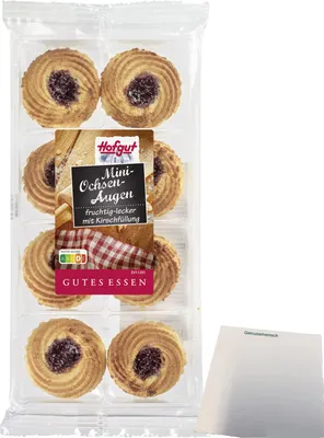 Produktbild von Hofgut Mini Ochsenaugen (125g Packung) + usy Block