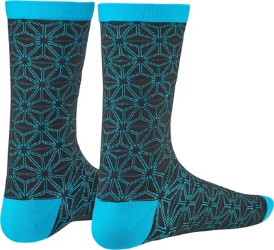 Immagine prodotto di Calzini unisex Supacaz Supasox Asanoha, nero e blu, taglia 43-47