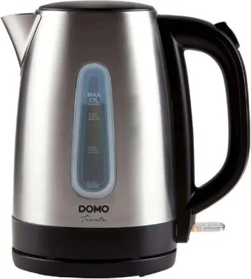 Produktbild von Domo DO496WK, 1,7 l, 2200 W, Edelstahl, Edelstahl, Wasserstandsanzeige, Drahtlos