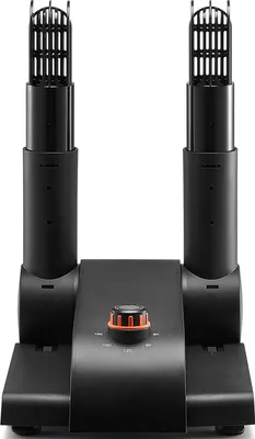 Image de SucceBuy Séchoir à chaussures pliable à 180° avec 2 tubes et soufflerie de chaleur, noir & orange, 170 W, 40-50 °C, 29,2 × 21,1 × 41,6 cm, 1,08 kg