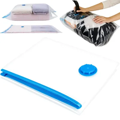 Zdjęcie produktu dla Worek próżniowy na ubrania pościel koce podróżny wielokrotnego użytku wodoodporny 70x100 cm