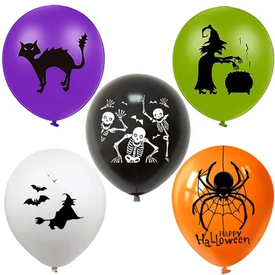 Halloween-Ballons 12 Zoll, 25 Stück, Latex, bunt