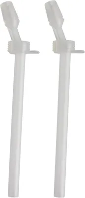 Productafbeelding van Bijtventielen en rietjes - Set van 2 - Voor drinkfles - Wit