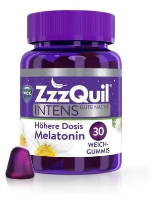 Image de WICK ZzzQuil Bonne Nuit Intens Gommes molles avec une dose plus élevée de mélatonine, 30 pcs. Oursons en gomme
