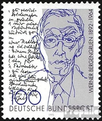 Produktbild von Briefmarken BRD (BR.Deutschland) 1992 Mi 1629 (kompl.Ausg.) FDC 100.Geburtstag von Bergengruen