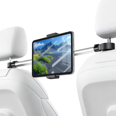 Produktbild von Swissten, Drehbare Kopfstützenhalterung für Tablet & Smartphone 4,7–10 Zoll, Schwarz