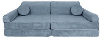 Zdjęcie produktu dla 8-częściowa modułowa sofa dziecięca z aksamitu SLIMCORD z pianką OEKO-TEX do zabawy