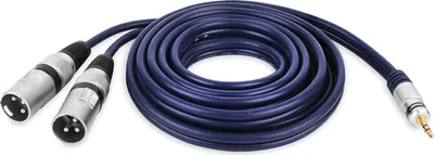 Obrázok produktu pre Kábel s konektorom 3,5 mm stereo - 2x XLR 3-pinový konektor VITALCO Kábel s konektorom 3,5 mm stereo - 2x XLR 3-pinový konektor VITALCO 1,0 m (MK32/A-2)