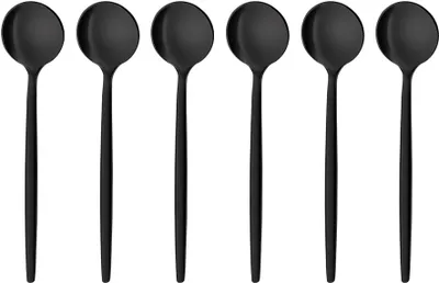 Produktbild von Kaffeelöffel Provence, 6-teilig, schwarz, Edelstahl , 13 cm