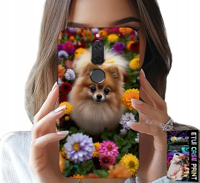 Immagine prodotto di Custodia Per Huawei Mate 10 Lite - Cane Carino, Custodia Pomeranian + Vetro