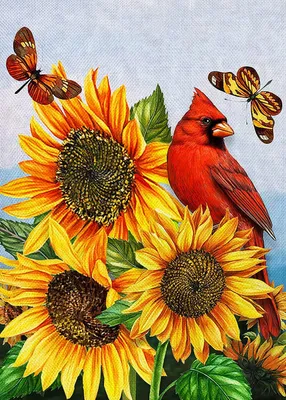 Obrázek produktu pro Sada na výrobu obrázku technikou diamantové malby, motiv: slunečnice, rozměry: 30x40 cm