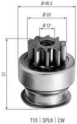 Produktbild von MAGNETI MARELLI 940113020258 Anlasser-Ritzel AMB0258 M191T14271 M191T76081 für JEEP Grand Cherokee I (ZJ, ZG)