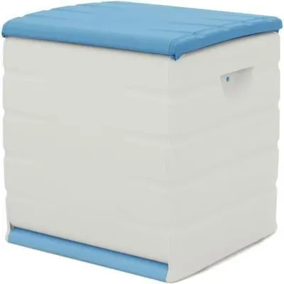 Immagine prodotto di Contenitore con serratura e ruote Plastiken, 190 L, 60 x 61 x 53 cm, resina sintetica, beige e blu