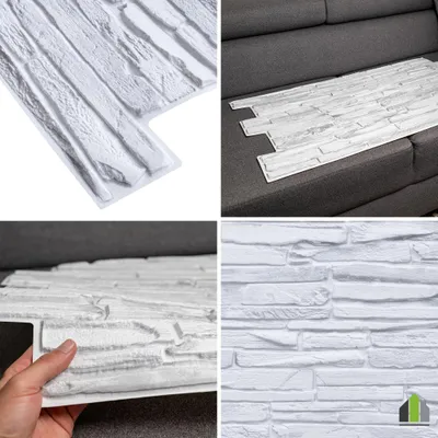 Produktbild von 3D-Wandpaneele PVC | Steinoptik | Gray Quarzite - 20 Platten - 10 m² | Für Wohnzimmer, Küche & Bad | Einfache DIY-Montage