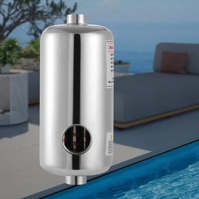 Immagine prodotto di Scambiatore di calore per piscina - Potenza: 28 kW - Acciaio inossidabile 304 - Grigio chiaro
