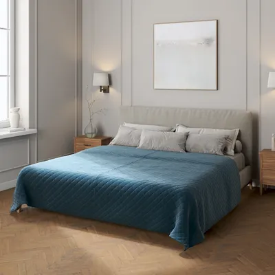 Produktbild von Velvet-Tagesdecke mit Rautensteppung